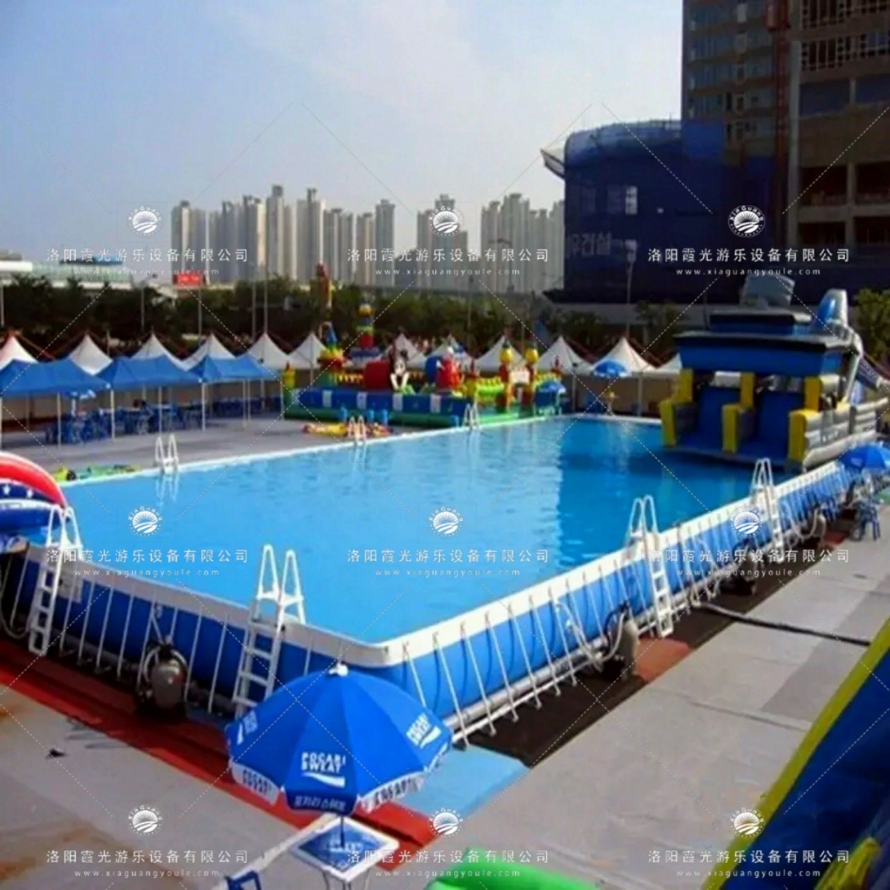栾城广告支架游泳池